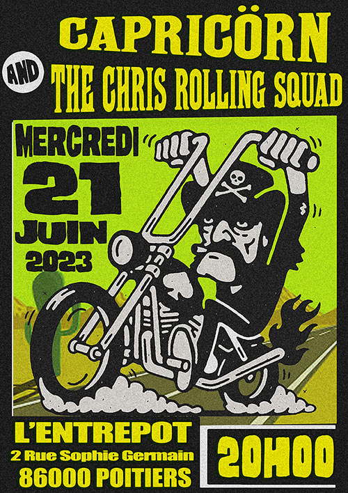 The Chris Rolling Squad @ L'Entrepot le 21 juin 2023 à Poitiers (86)