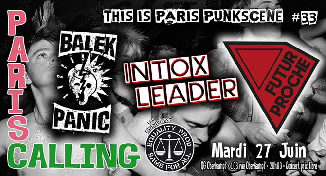 PARIS CALLING #33 - Paris Punk scene au QG Oberkampf le 27 juin 2023 à Paris (75)