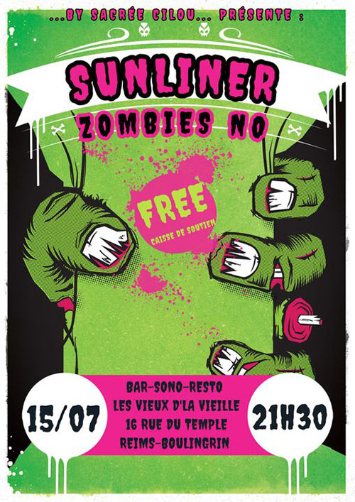 Sunliner + Zombies No aux Vieux de la Vieille le 15 juillet 2023 à Reims (51)