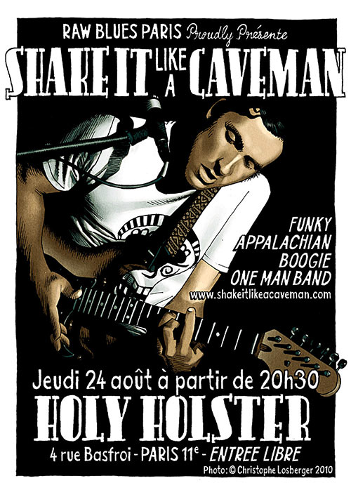 Shake It Like A Caveman (boogie onemanband) au Holy Holster le 24 août 2023 à Paris (75)
