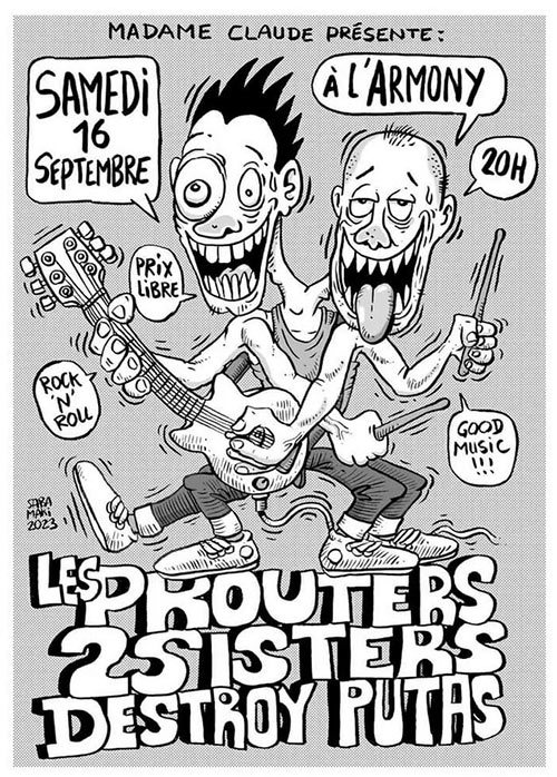 Les Prouters + 2Sisters + Destroy Putas à l'Armony le 16 septembre 2023 à Montreuil (93)