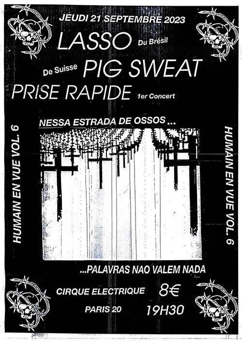 LASSO / PIG SWEAT / PRISE RAPIDE @ Cirque Électrique le 21/09/2023 à Paris (75)