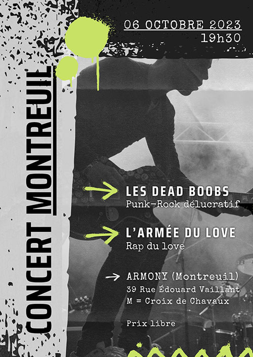 Les Dead Boobs + L'Armée du Love à l'Armony le 06 octobre 2023 à Montreuil (93)