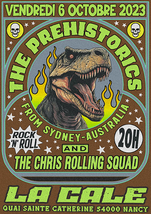 The Chris Rolling Squad and The Prehistorics @ La Cale le 06 octobre 2023 à Nancy (54)