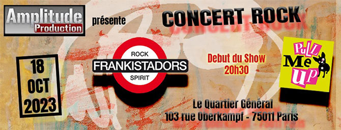 Concert PullMeUp et Frankistadors @ QG Oberkampf le 18 octobre 2023 à Paris (75)