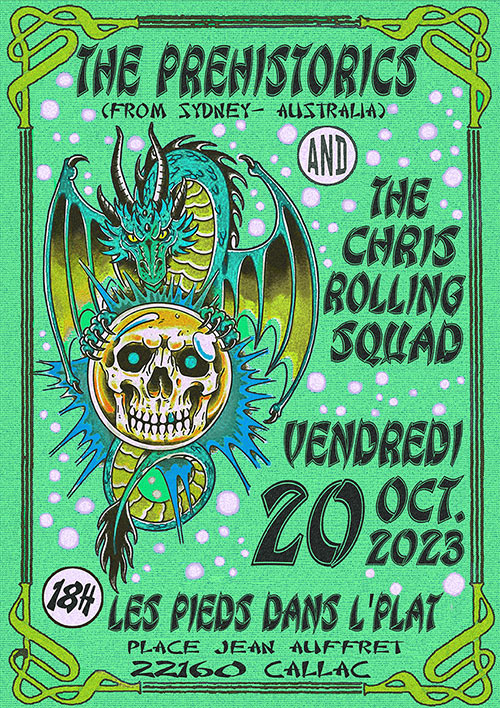The Chris Rolling Squad + The Prehistorics le 20 octobre 2023 à Callac (22)