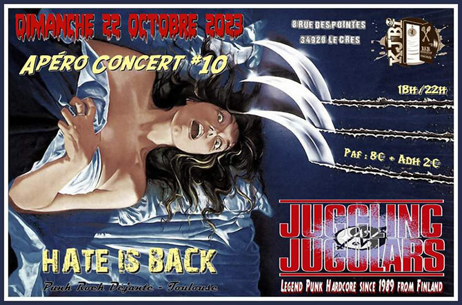 Juggling Jugulars + Hate Is Back au KJBi le 22 octobre 2023 à Le Crès (34)