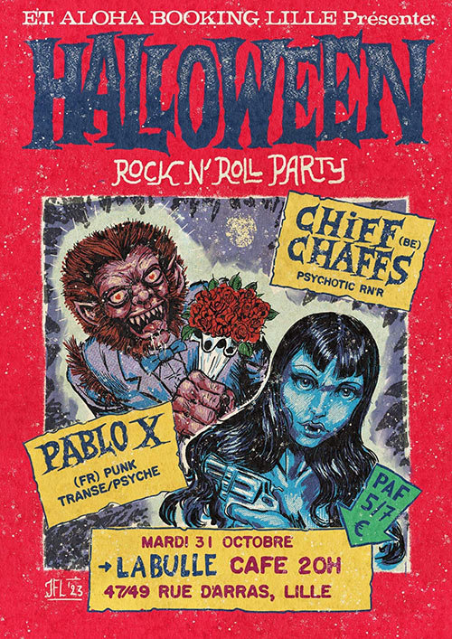 Halloween Rock'n'roll Party Chiff Chaffs w/ Pablo X le 31/10/2023 à Lille (59)