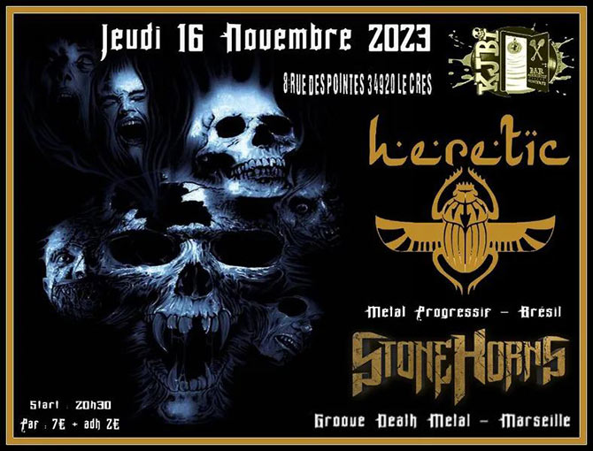 Heretic + Stone Horns au KJBi le 16 novembre 2023 à Le Crès (34)