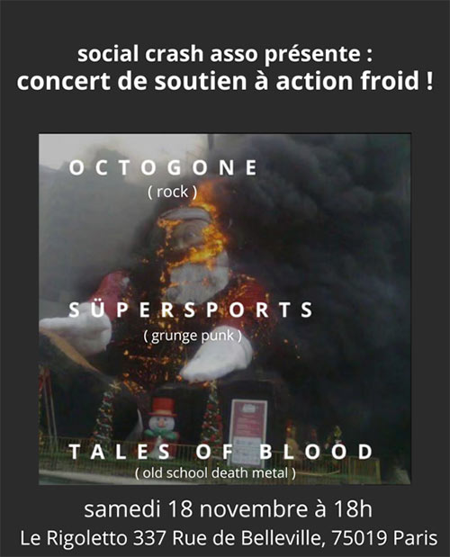 Concert de soutien à Action Froid le 18 novembre 2023 à Paris (75)