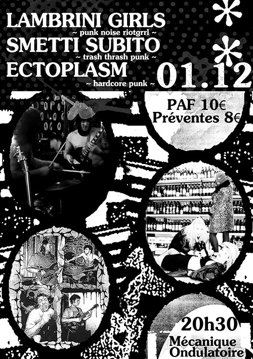 Lambrini Girls + Smetti Subito + Ectoplasm le 01 décembre 2023 à Paris (75)