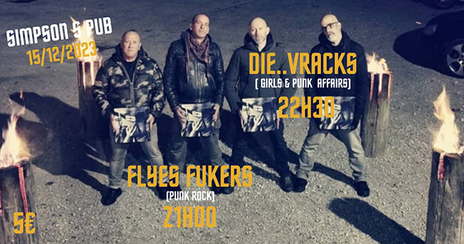 Die Vräcks - Flyes Fuckers @ SIMPSONS PUB le 15 décembre 2023 à Courchaton (70)