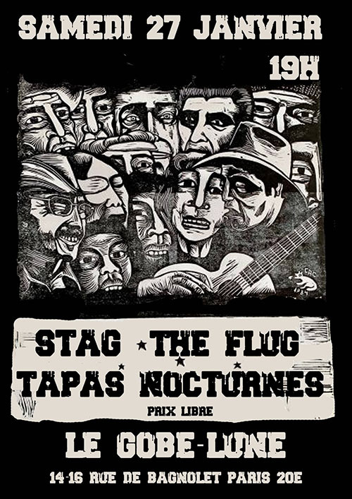 The Flug / Stag / Tapas Nocturne le 27 janvier 2024 à Paris (75)