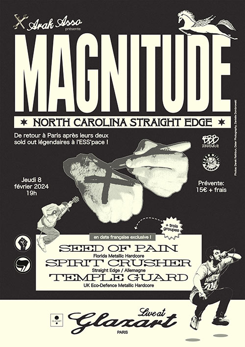 Magnitude + Seed of Pain + Spirit Crusher + Temple Guard le 08 février 2024 à Paris (75)