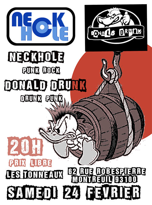 Neckhole et Donald Drunk le 24/02/2024 à Montreuil (93)