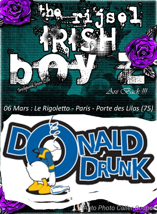 The Rijsel Irish Boy'z et Donald Drunk au Rigoletto le 06/03/2024 à Paris (75)