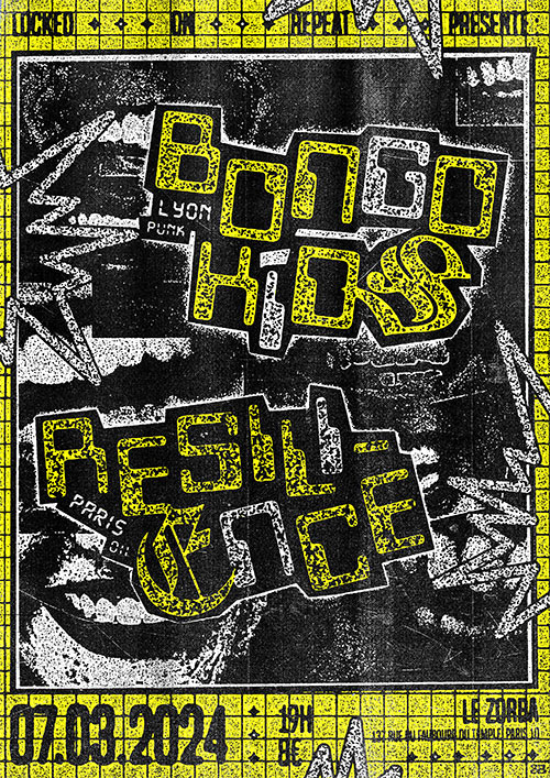 Bongo Kids (Punk - Lyon) • Résilience (Oi! - Paris) le 07 mars 2024 à Paris (75)