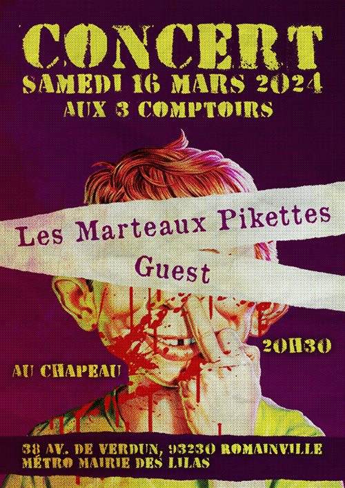 Süpersports & Les Marteaux Pikettes @ Aux 3 Comptoirs le 16/03/2024 à Romainville (93)