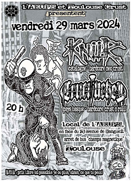 Concert Metal Crust au Local de l'AEUPS le 29/03/2024 à Toulouse (31)
