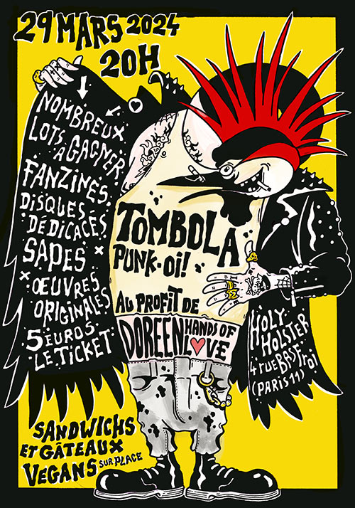 Tombola Punk Oi! au Holy Holster le 29 mars 2024 à Paris (75)