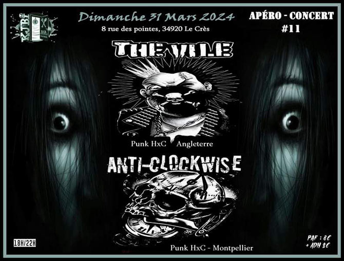 The Vile + Anti-Clockwise au KJBi le 31/03/2024 à Le Crès (34)