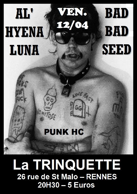 BAD BAD SEED + AL'HYENA LUNA à La Trinquette le 12 avril 2024 à Rennes (35)