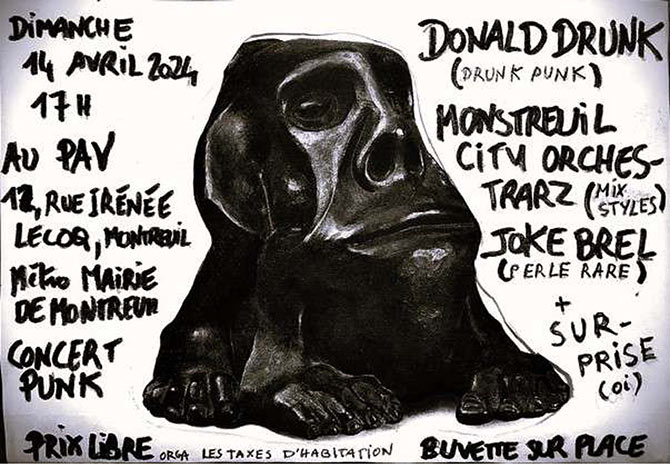 Donald Drunk + Joke Brel + Monstreuil City Orchestrarz le 14 avril 2024 à Montreuil (93)