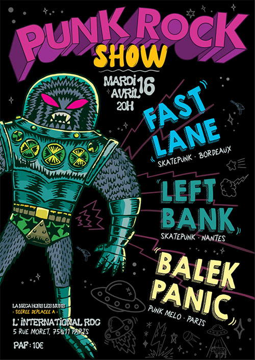 FAST LANE + LEFT BANK + BALEK PANIC à L'International RDC le 16 avril 2024 à Paris (75)