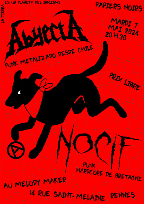 ABYECTA + NOCIF @ Melody Maker le 07 mai 2024 à Rennes (35)