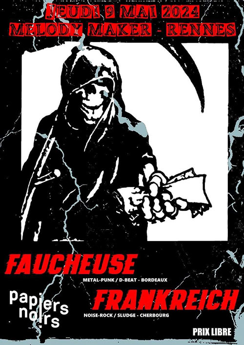FAUCHEUSE + FRANKREICH @ Melody Maker le 09 mai 2024 à Rennes (35)