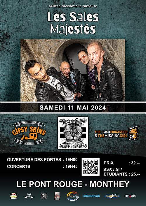 Les Sales Majestés + Rocco Glavio + guests @ Pont-Rouge le 11/05/2024 à Monthey (CH)