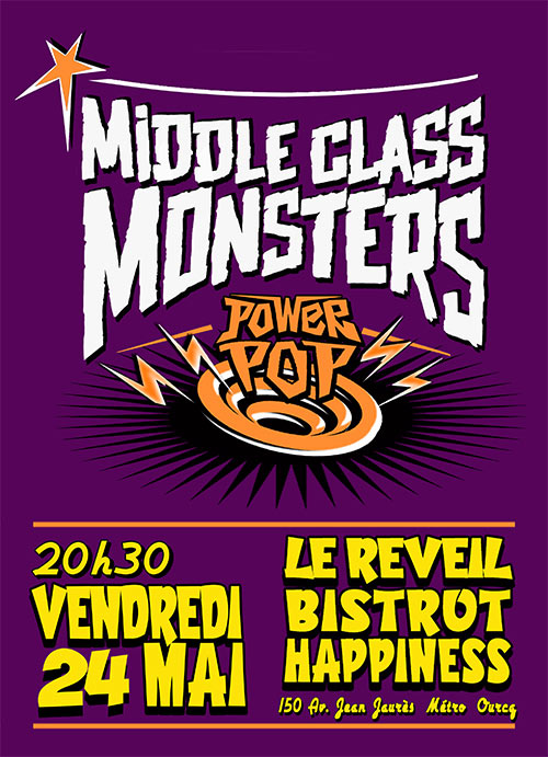 Middle Class Monsters en concert le 24/05/2024 à Paris (75)