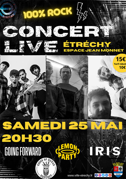 Concert live à l'Espace Jean Monnet le 25/05/2024 à Etréchy (91)