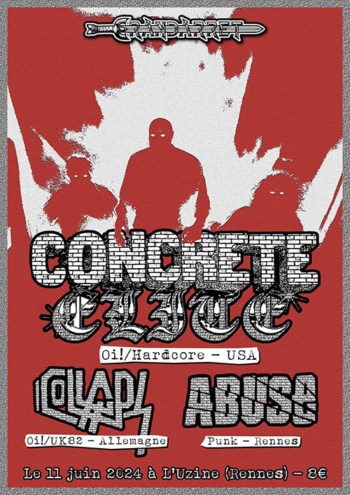 Concrete Elite / Collaps / Abuse @ Uzine le 11 juin 2024 à Rennes (35)