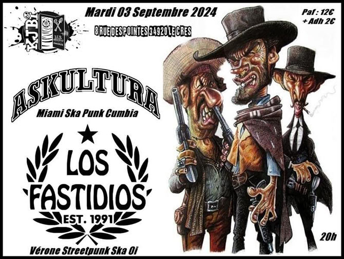 Los Fastidios + Askultura au KJBi le 03 septembre 2024 à Le Crès (34)