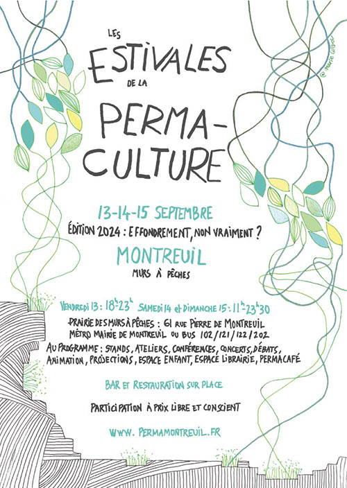 Les Estivales de la Permaculture le 13 septembre 2024 à Montreuil (93)