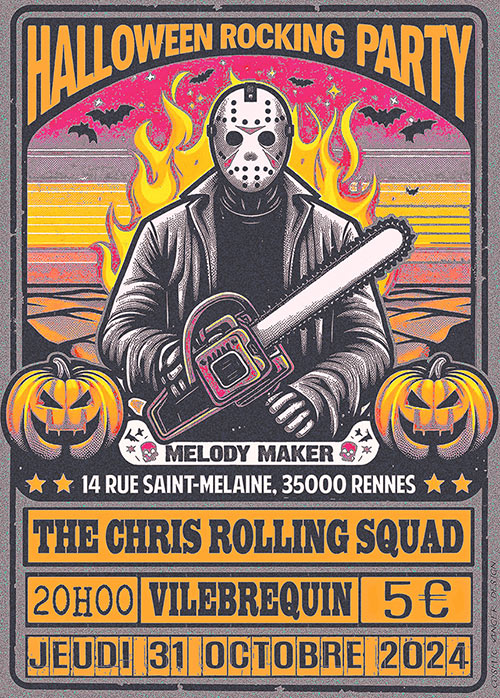 The Chris Rolling Squad + Vilebrequin le 31 octobre 2024 à Rennes (35)