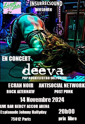 Release party DEEVA (POP ROCK) @ Live Bar Accor Arena Bercy le 14 novembre 2024 à Paris (75)