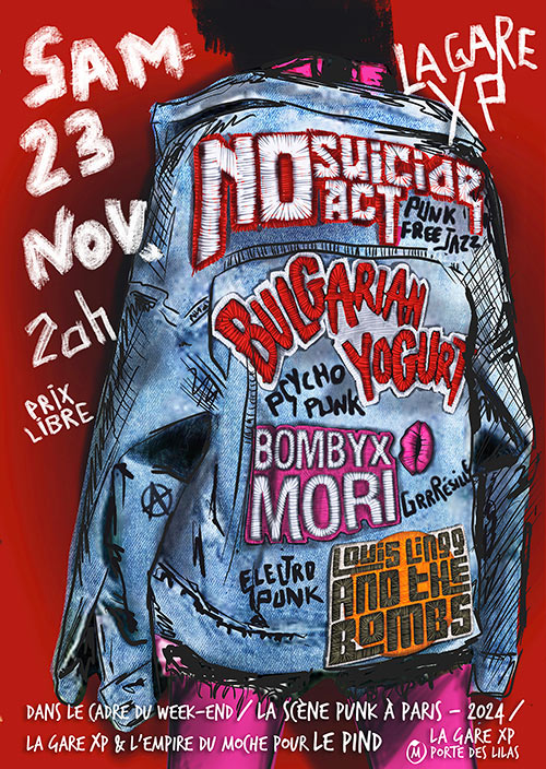 NO SUICIDE ACT // LOUIS LINGG // BULGARIAN YOGURT // BOMBYX MORI le 23/11/2024 à Paris (75)