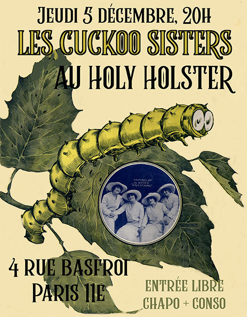 Concert des Cuckoo Sisters au Holy Holster le 05 décembre 2024 à Paris (75)