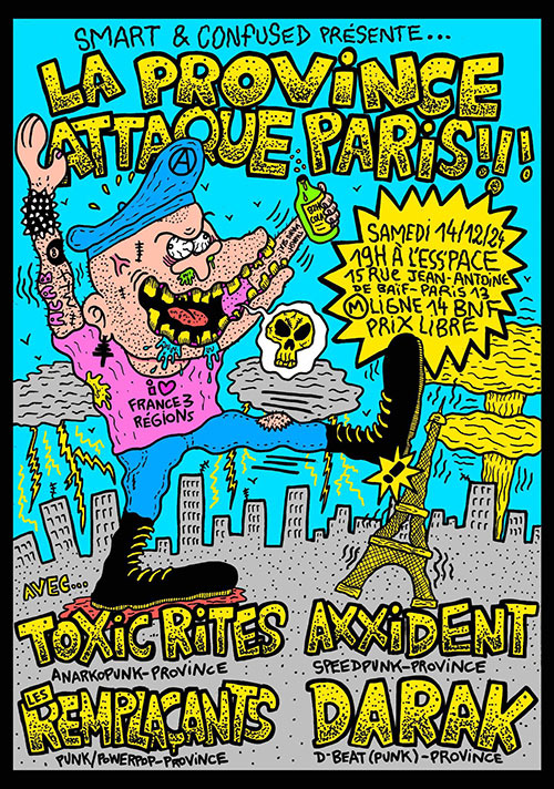 LES REMPLAÇANTS + TOXIC RITES + AXXIDENT + DARAK @ ESS'PACE le 14 décembre 2024 à Paris (75)