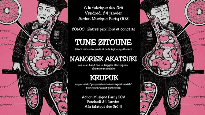 TUNE ZITOUNE + NANORISK AKATSUKI + KRUPUK à la Fabrique des GrÔ le 24/01/2025 à Maxéville (54)