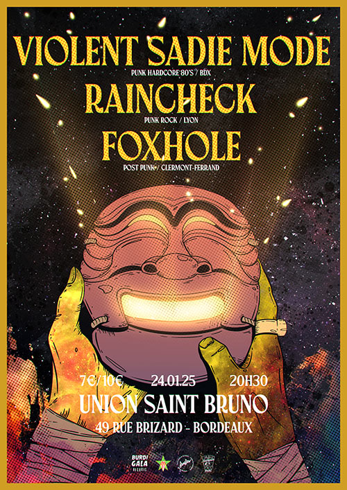 Raincheck / Foxhole / Violent Sadie Mode (Punk-Rock & Hardcore) le 24 janvier 2025 à Bordeaux (33)