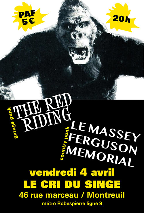 The Red Riding & Le Massey Ferguson Memorial au Cri du Singe le 04 avril 2025 à Montreuil (93)