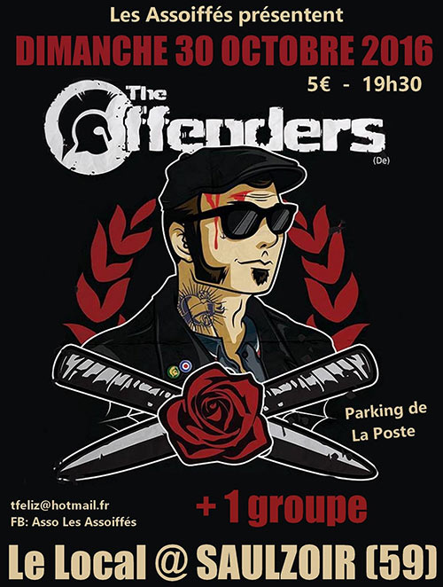The Offenders + Bizounours Fuckeur au Local le 30 octobre 2016 à Saulzoir (59)