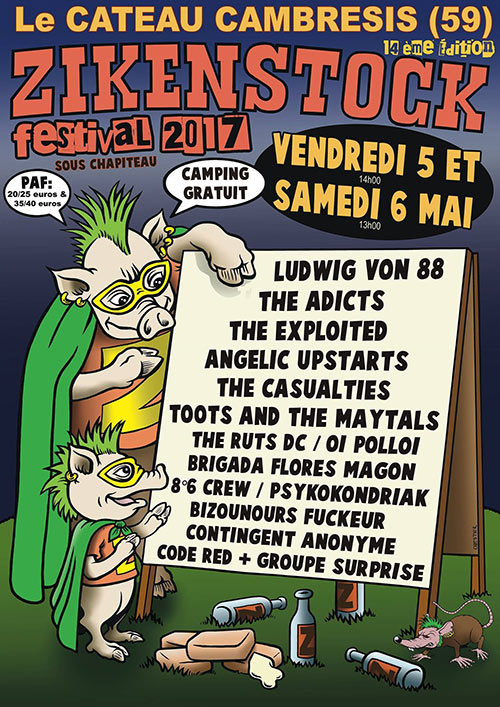 Festival Zikenstock #14 le 05 mai 2017 à Le Cateau-Cambrésis (59)