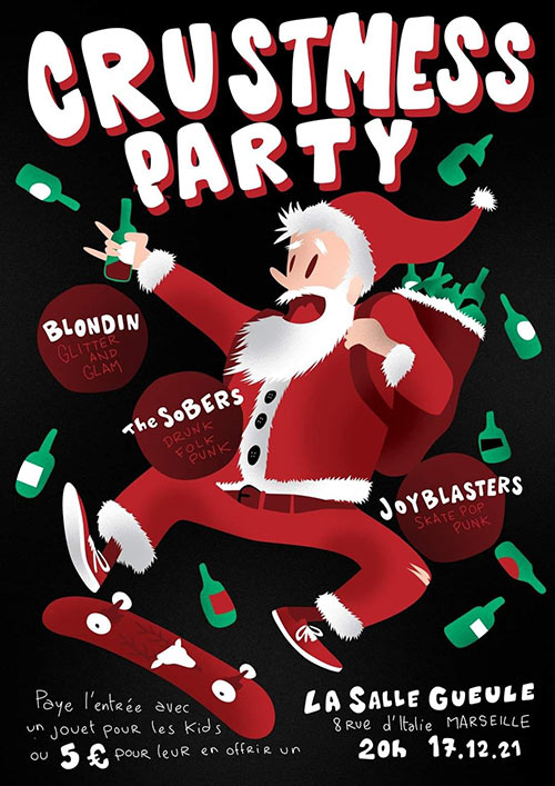 Crustmess Party à la Salle Gueule le 17 décembre 2021 à Marseille (13)