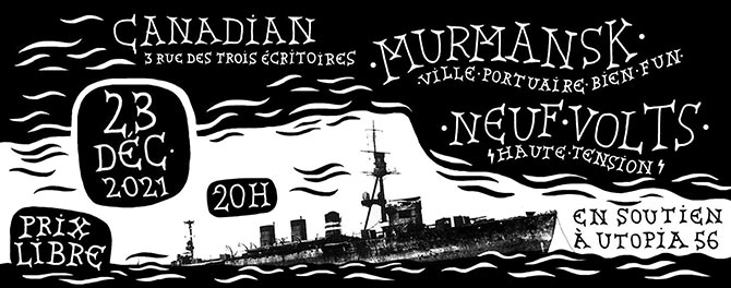 Murmansk + Neuf Volts au Canadian Café le 23 décembre 2021 à Tours (37)