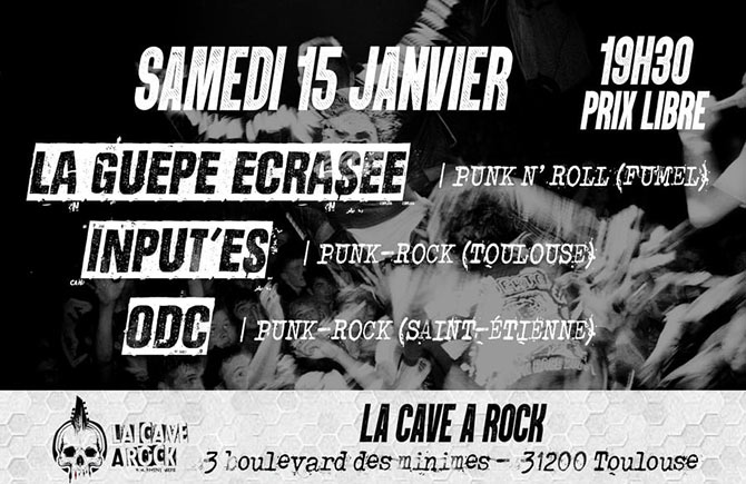 Concert Punk à la Cave à Rock le 15 janvier 2022 à Toulouse (31)