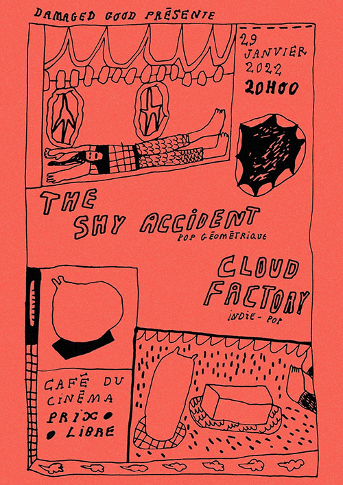 The Shy Accident + Cloud Factory au Café du Cinéma le 29 janvier 2022 à Nantes (44)